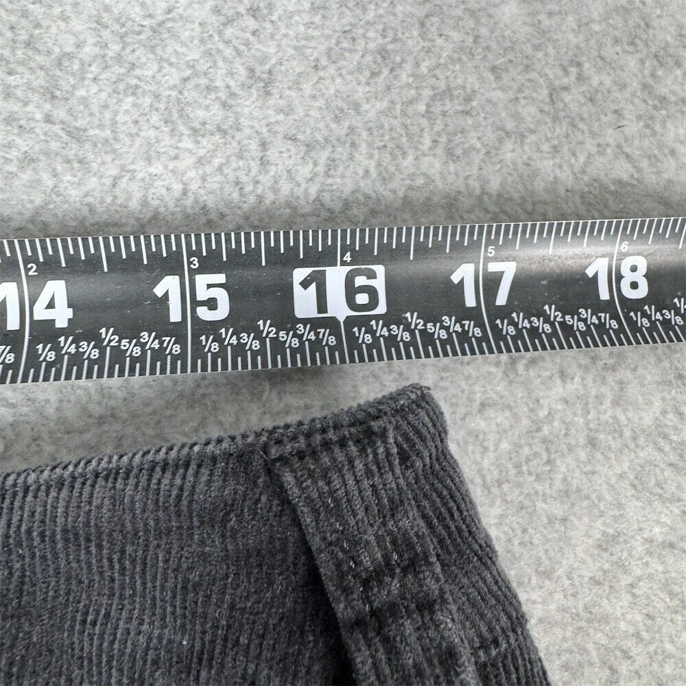 Eileen Fisher Pants Womens Size 10 Charcoal Gray Corduroy Straight Leg